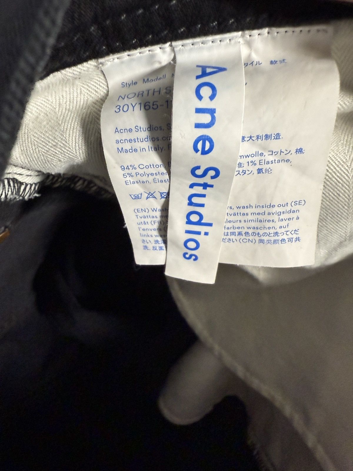Acne Studios Acne Studios Blå Konst Black Denim Size US 30 / EU 46 - 5 Thumbnail