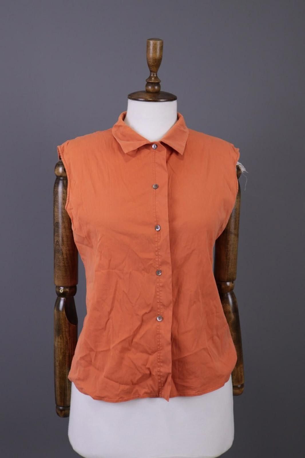 Jil Sander Vintage Jil Sander Orange Button Down Blouse Shirt Size 38 Size M / US 6-8 / IT 42-44 - 1 Thumbnail
