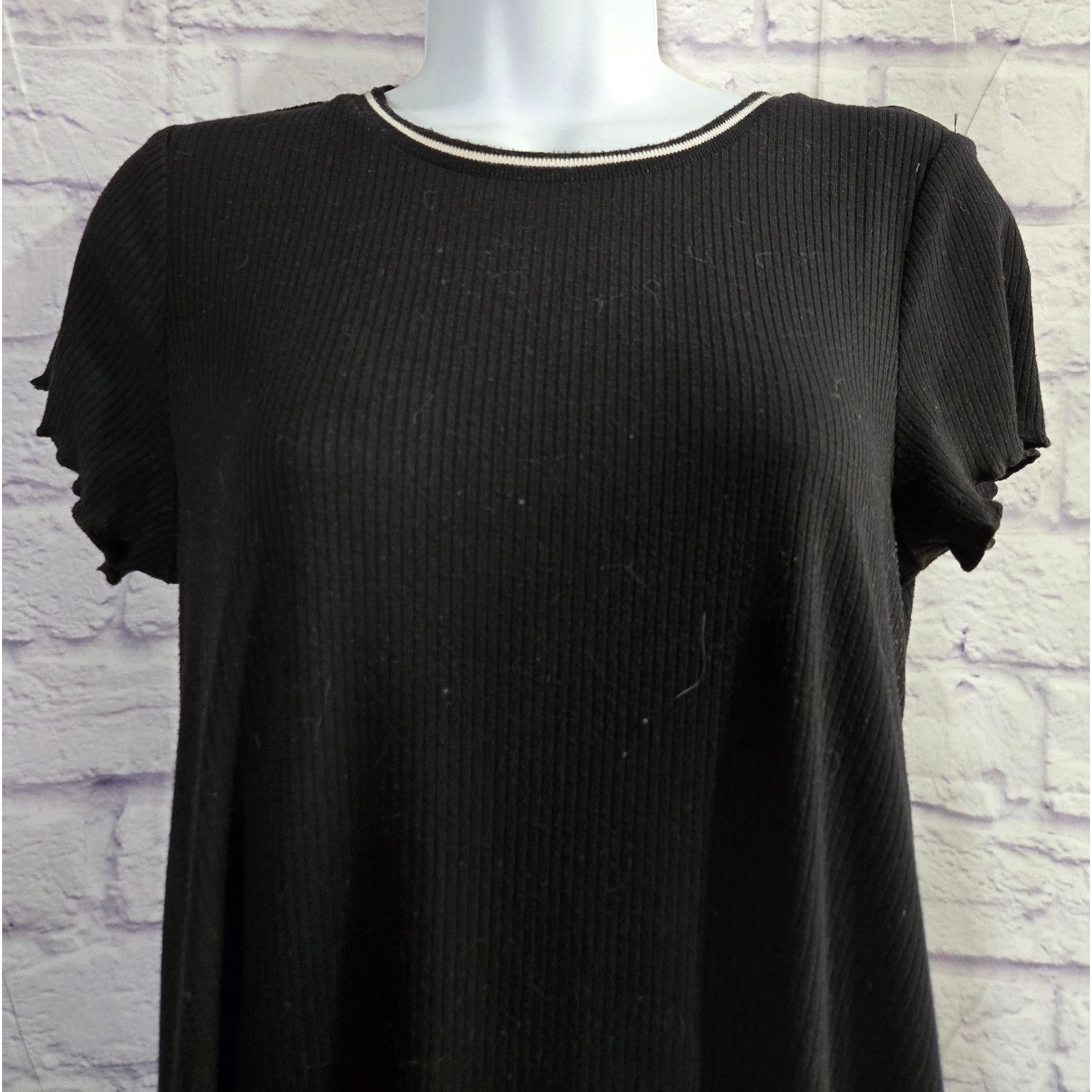 Other Love, Fire Black Round Collard Pull On Dress M Stretchy Size M / US 6-8 / IT 42-44 - 2 Thumbnail