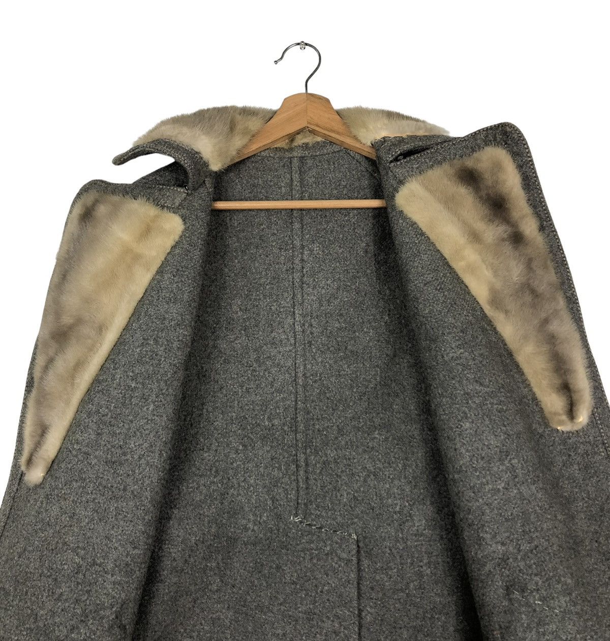 Vintage 🔥VINTAGE LONG JACKET FOX FUR DOUBLE COLLAR FRANVAL PARIS Size US S / EU 44-46 / 1 - 14 Thumbnail