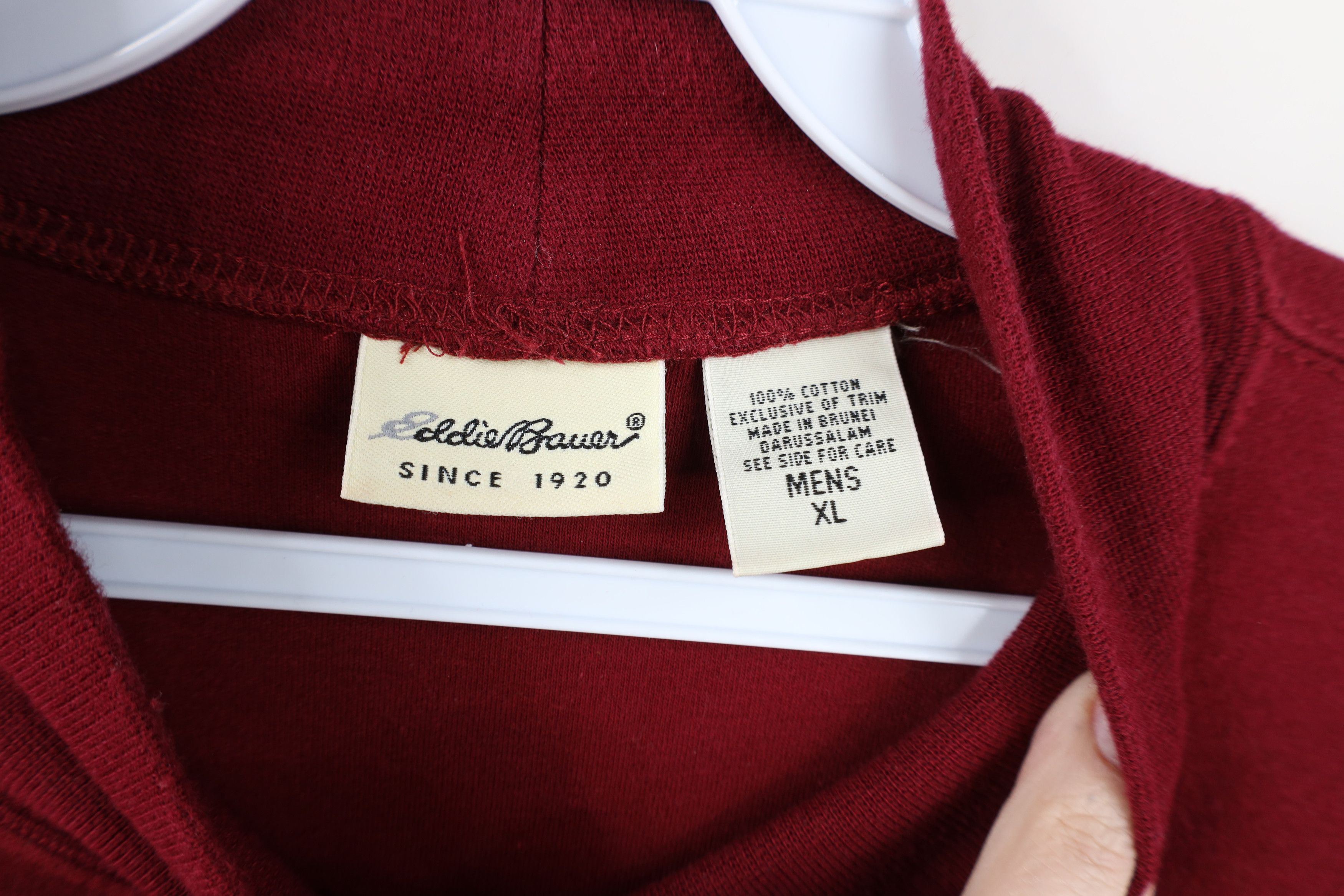 Eddie Bauer Vintage 90s Eddie Bauer Mock Neck Long Sleeve T-Shirt Red Size US XL / EU 56 / 4 - 4 Thumbnail