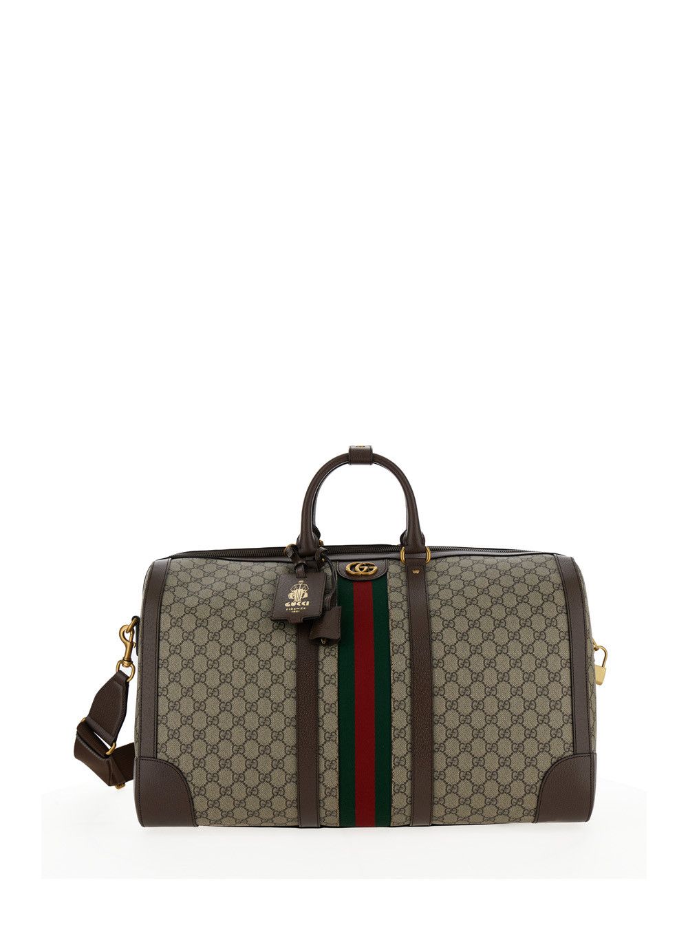 Gucci Beige Travel Bag 'Gucci Savoy Grande' with Web Detail in GG Canvas and Ebony Men Size US M / EU 48-50 / 2 - 1 Thumbnail