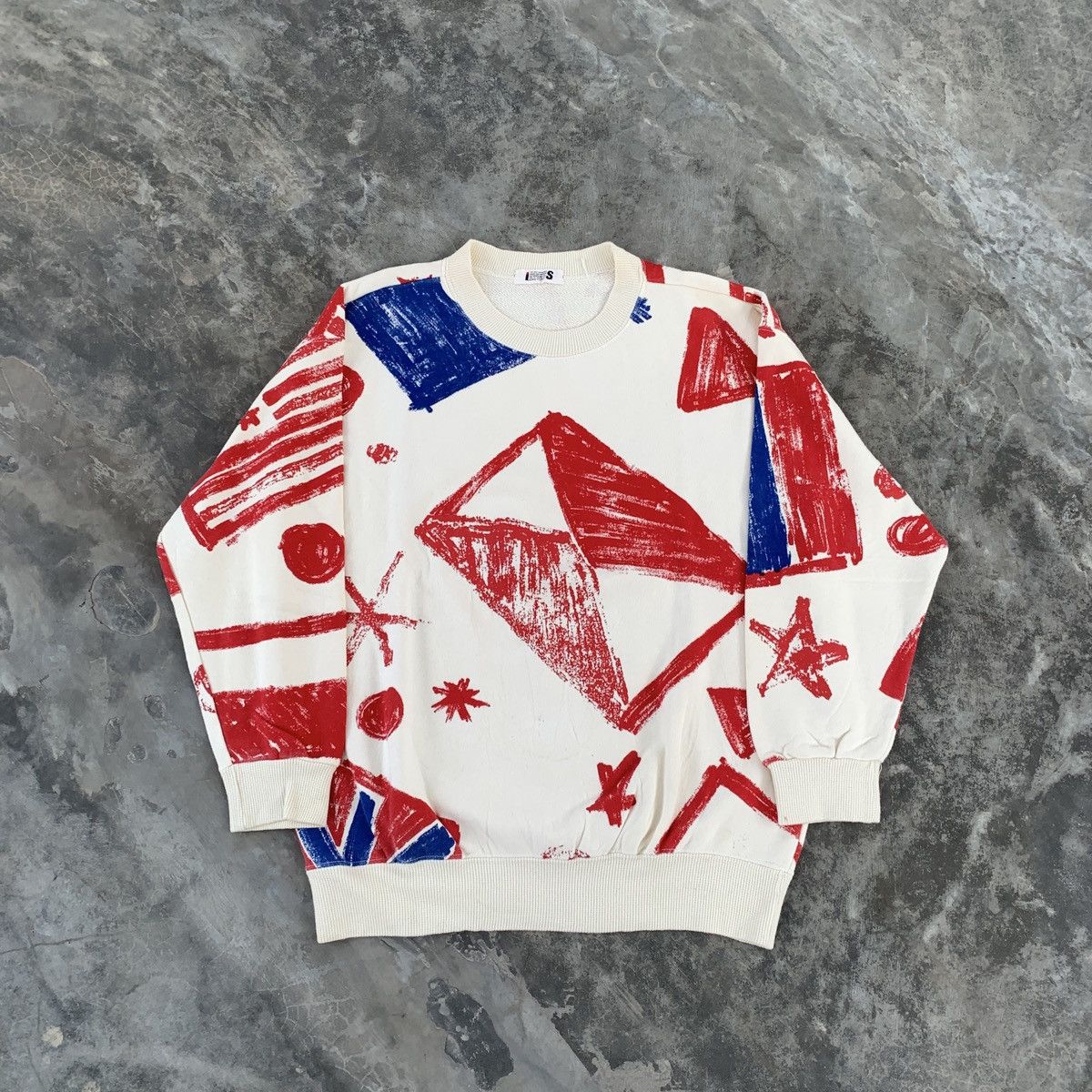 Issey Miyake Vintage Issey Miyake Paint Design Sweatshirt Size US M / EU 48-50 / 2 - 1 Thumbnail