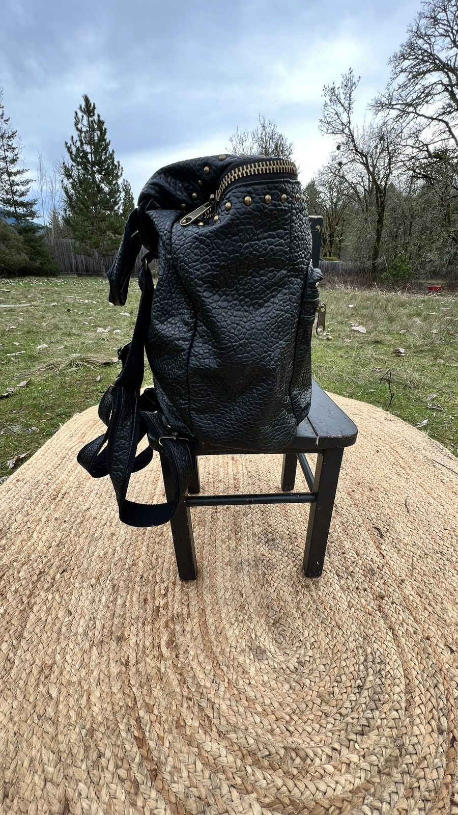 Denim & Supply Ralph Lauren Black and bronze studded backpack Size ONE SIZE - 3 Thumbnail