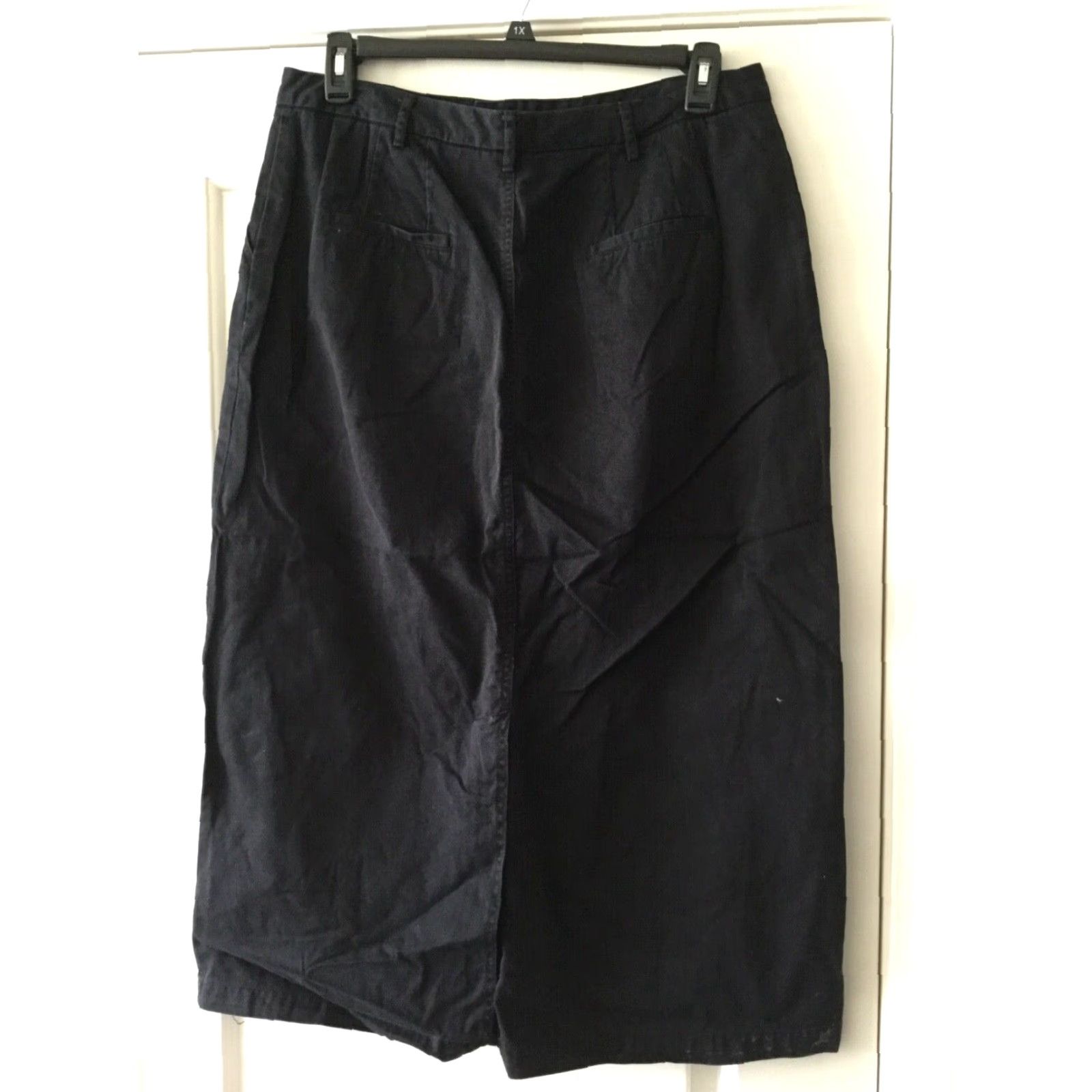 Vintage Vintage Kim Rogers Navy Blue Straight Pencil Skirt Belt Loops Size 16 AS IS Size 38" / US 16 / IT 52 - 3 Thumbnail