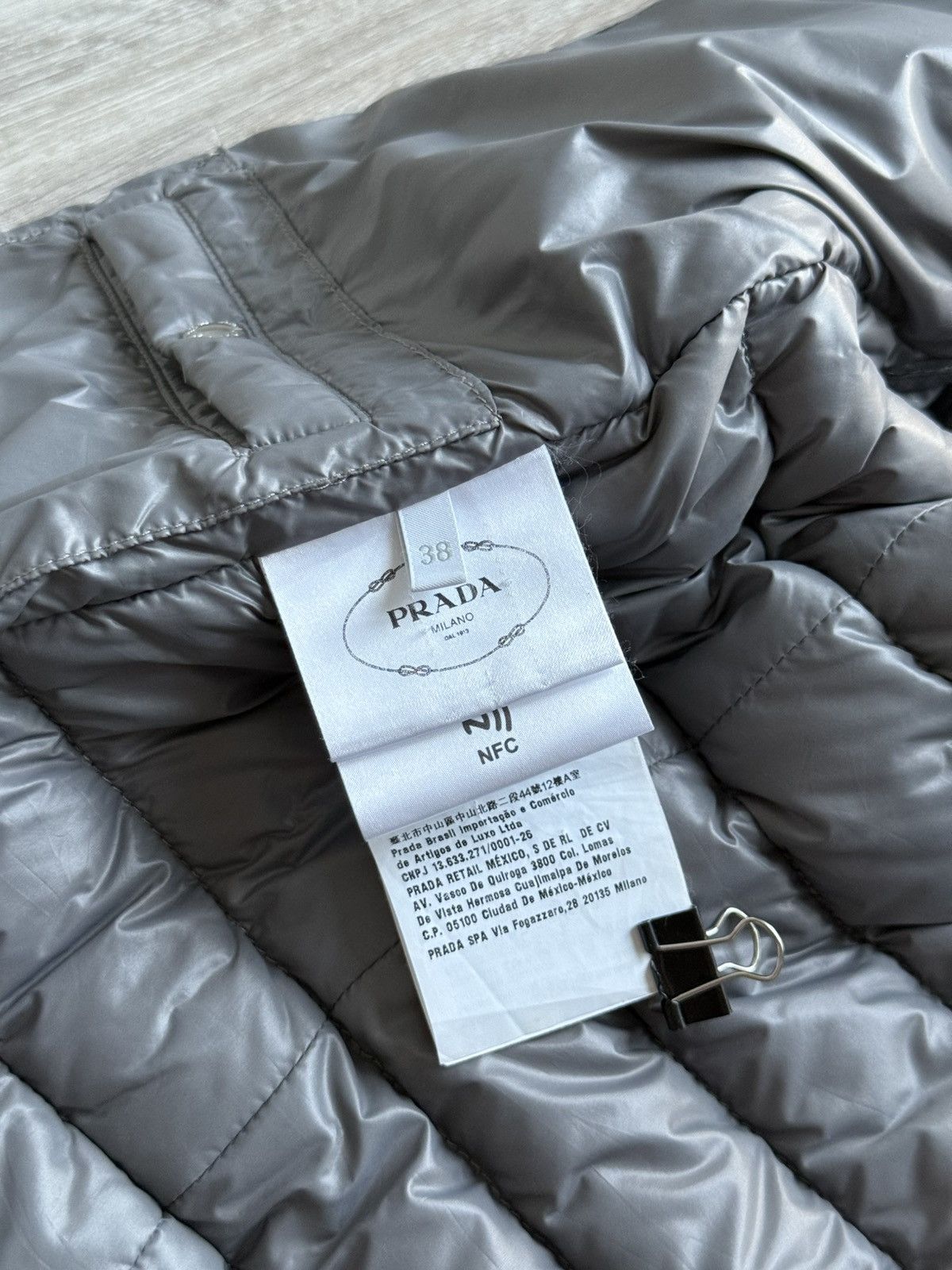 Prada Prada Nylon Hooded Blue Down Badge Triangle Logo Jacket Size XS / US 0-2 / IT 36-38 - 15 Thumbnail
