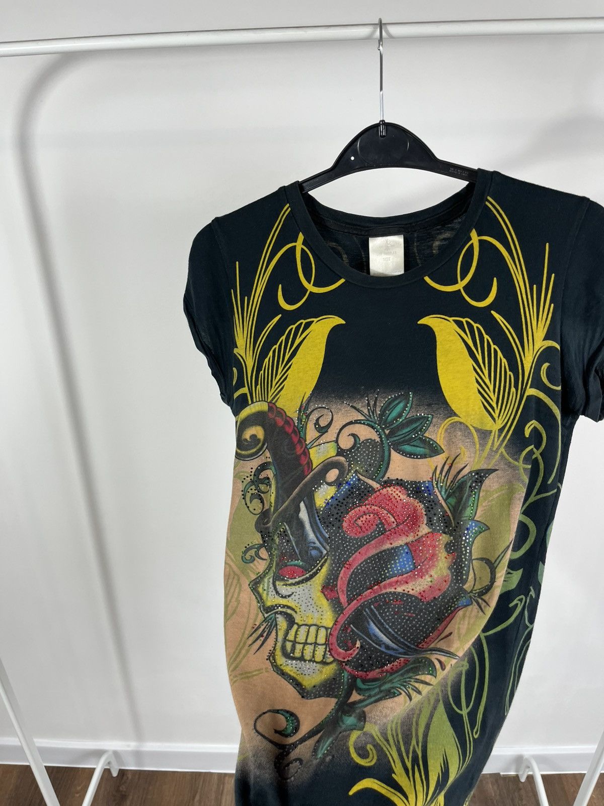 Christian Audigier Vintage Christian Audigier Tattoo Skull Birds Graphic Tee Size M / US 6-8 / IT 42-44 - 9 Thumbnail