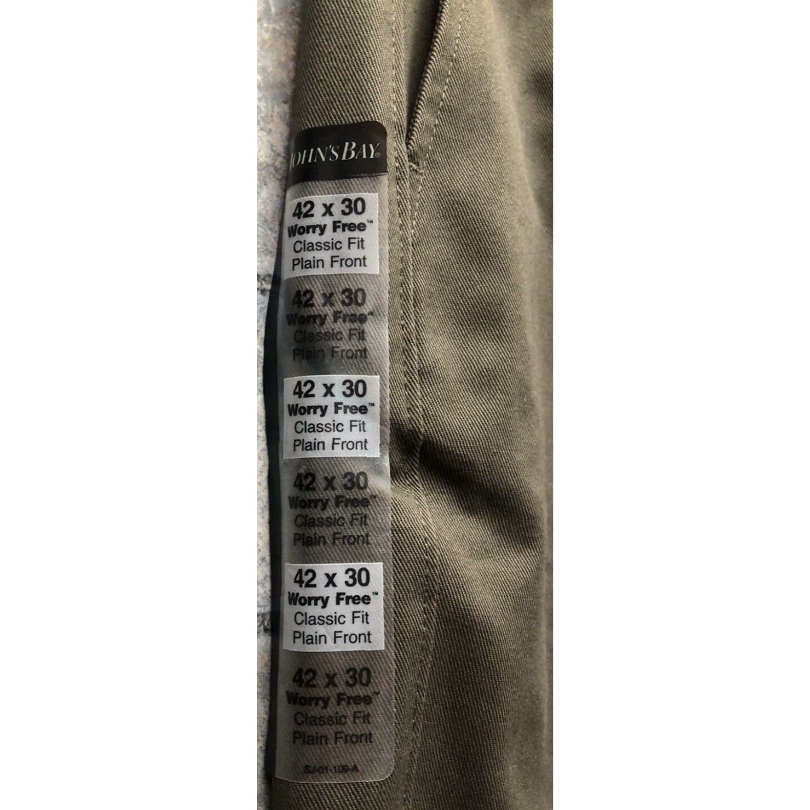 Vintage St. John’s Bay Pants 42x30 Green Classic Fit Plain Front Worry Free Pant Mens Size US 42 / EU 58 - 5 Thumbnail