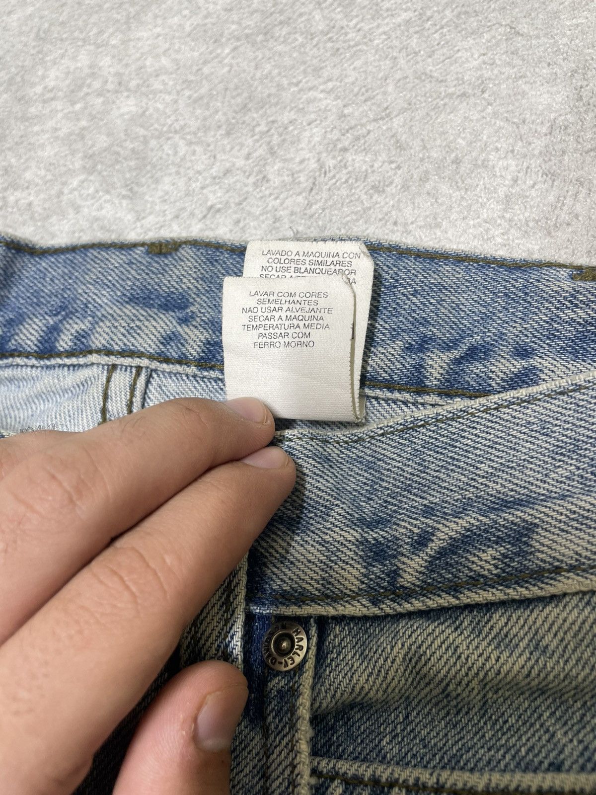 Harley Davidson × Vintage Vintage Rare Harley Davidson Trademark Logo Denim Jeans Size US 32 / EU 48 - 9 Thumbnail