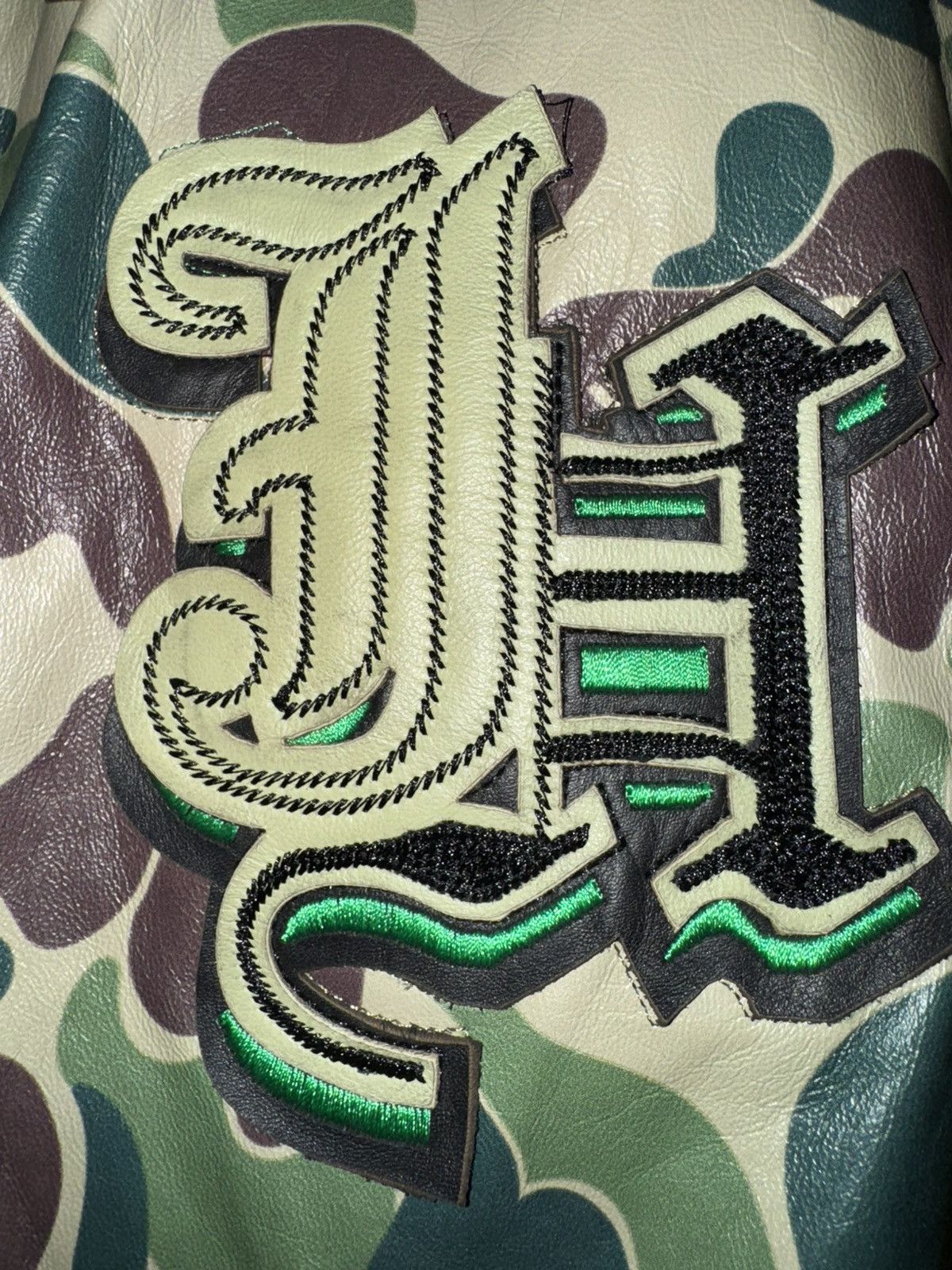 Bape Size XL Jeff Hamilton X Bape A Bathing Ape Leather Jacket Size US XL / EU 56 / 4 - 5 Thumbnail