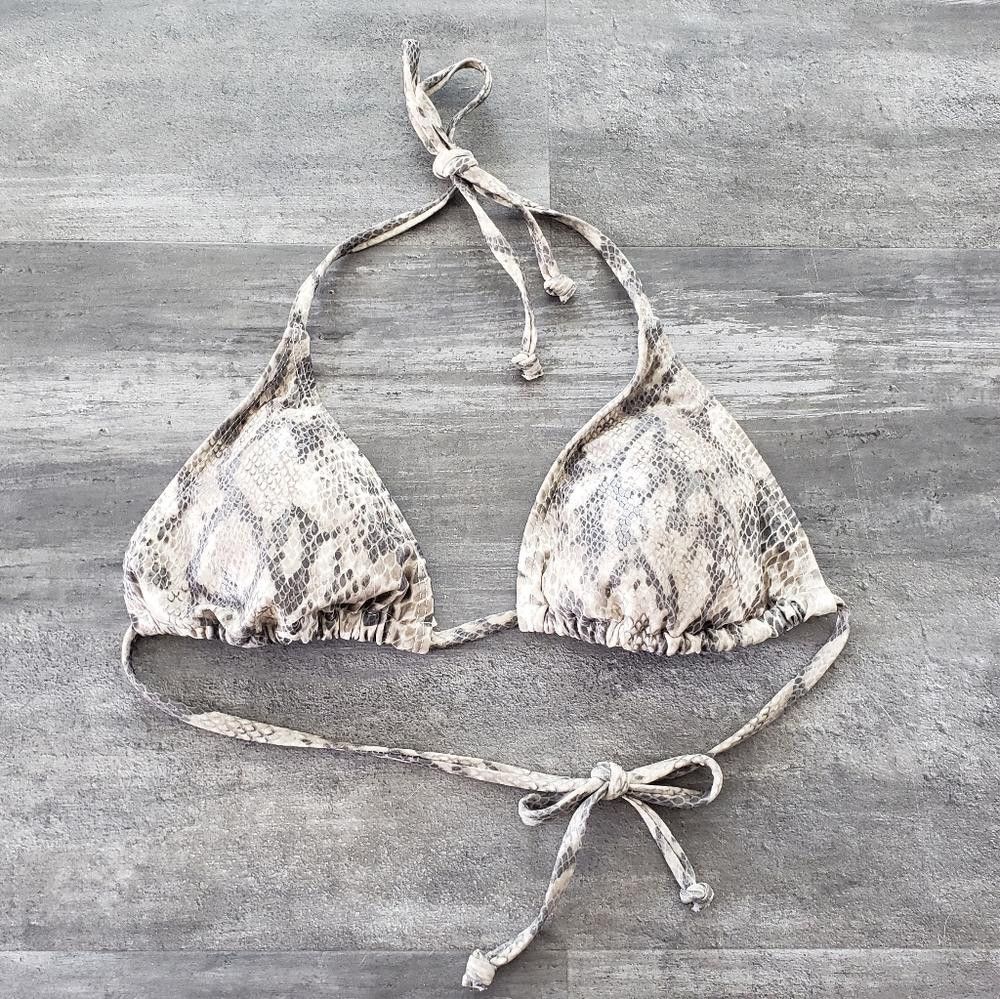 Old Navy Nude Snakeskin Old Navy Bikini Top Size ONE SIZE - 1 Thumbnail