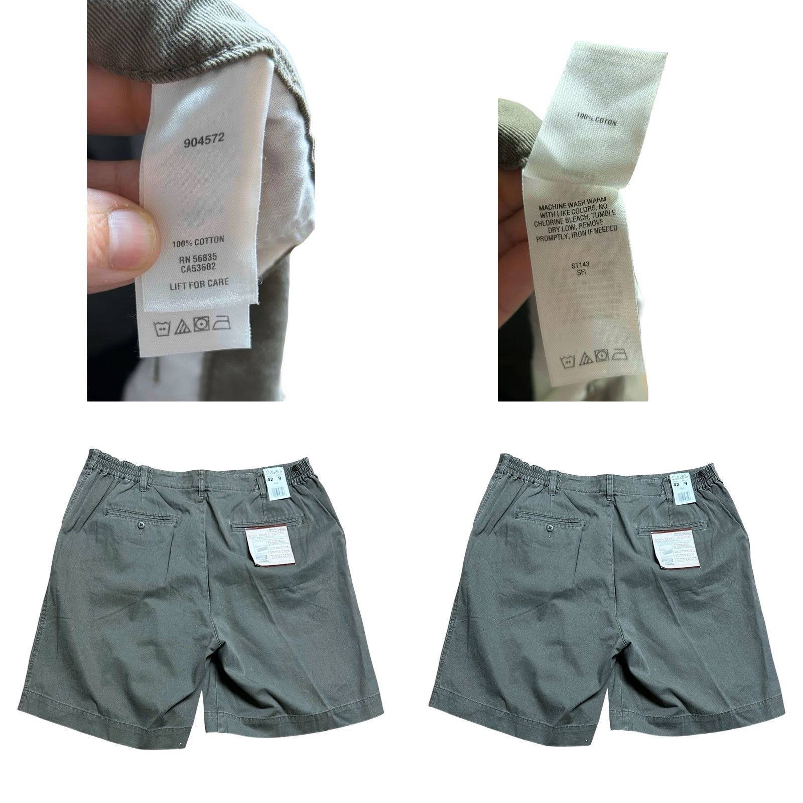 Vintage Cabela's Casual Men's Aged Khakis Shorts Vielli Sz 42x9 Gray New With Tags Cargo Pocket Shirt? Size US 42 / EU 58 - 8 Thumbnail