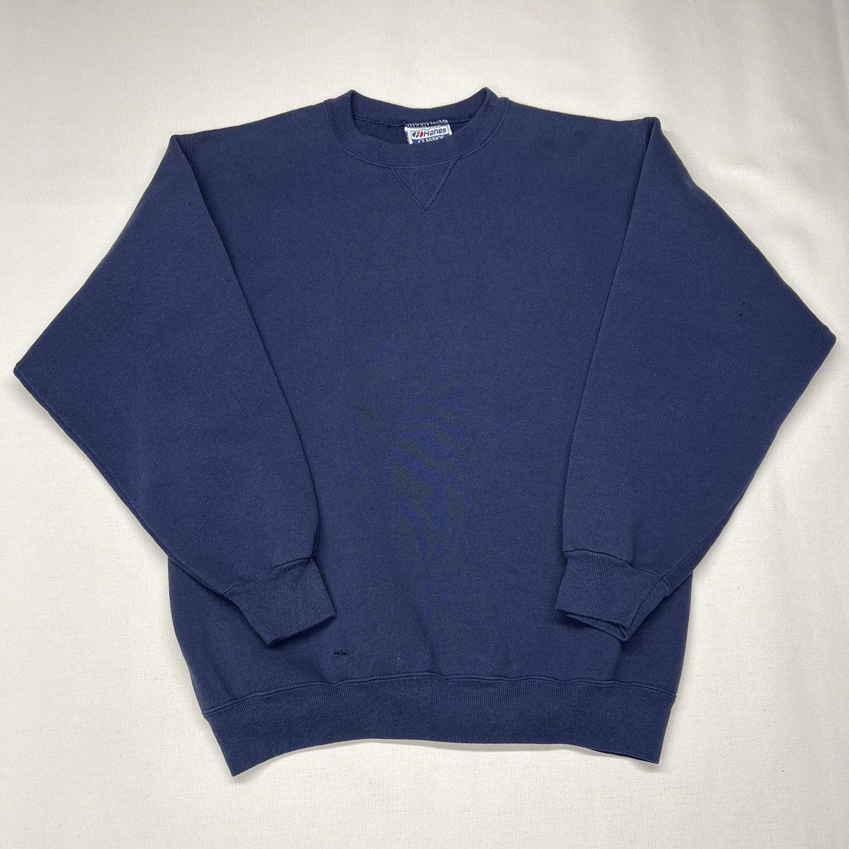 Hanes × Vintage VTG Hanes Classics Crewneck Blue Sweatshirt Sweater Navy Size US XL / EU 56 / 4 - 1 Thumbnail