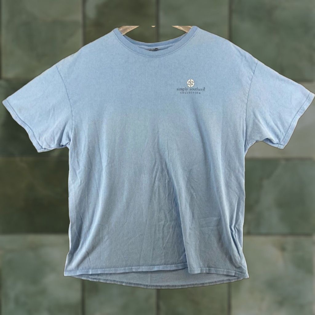 Stampd Simply Southern TShirt Womens Large Blue Live Life In Flip Flops Stamp Size L / US 10 / IT 46 - 1 Thumbnail