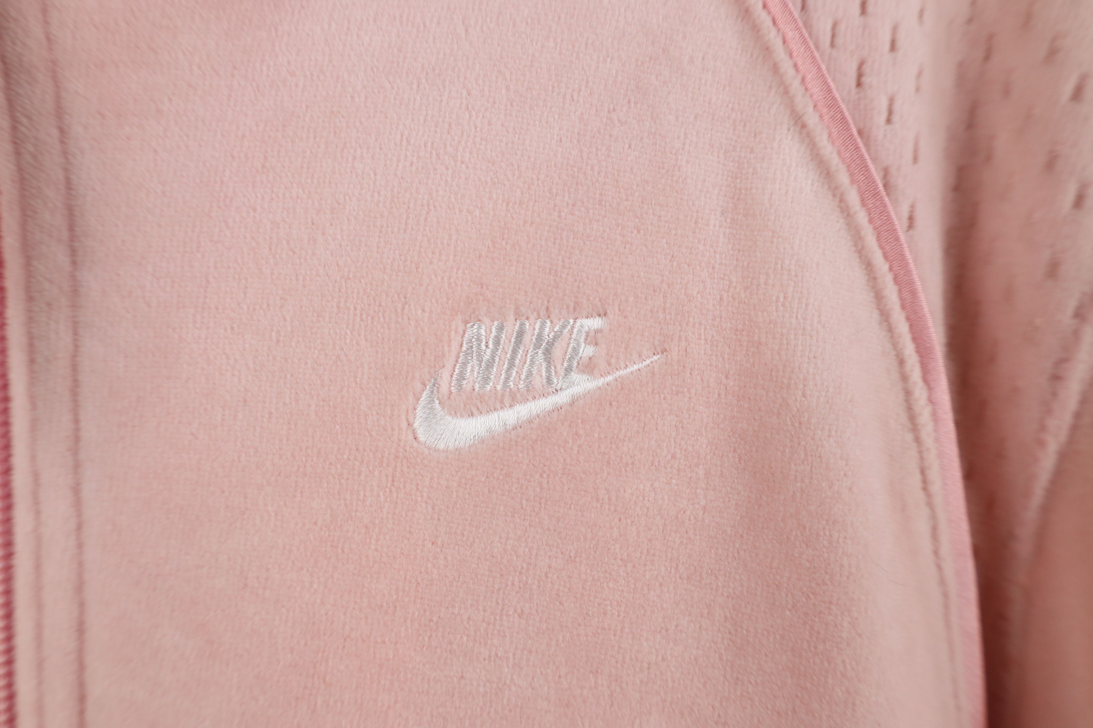 Nike Vintage Y2K Nike Plush Velour Full Zip Track Jacket Pink Size L / US 10 / IT 46 - 4 Thumbnail