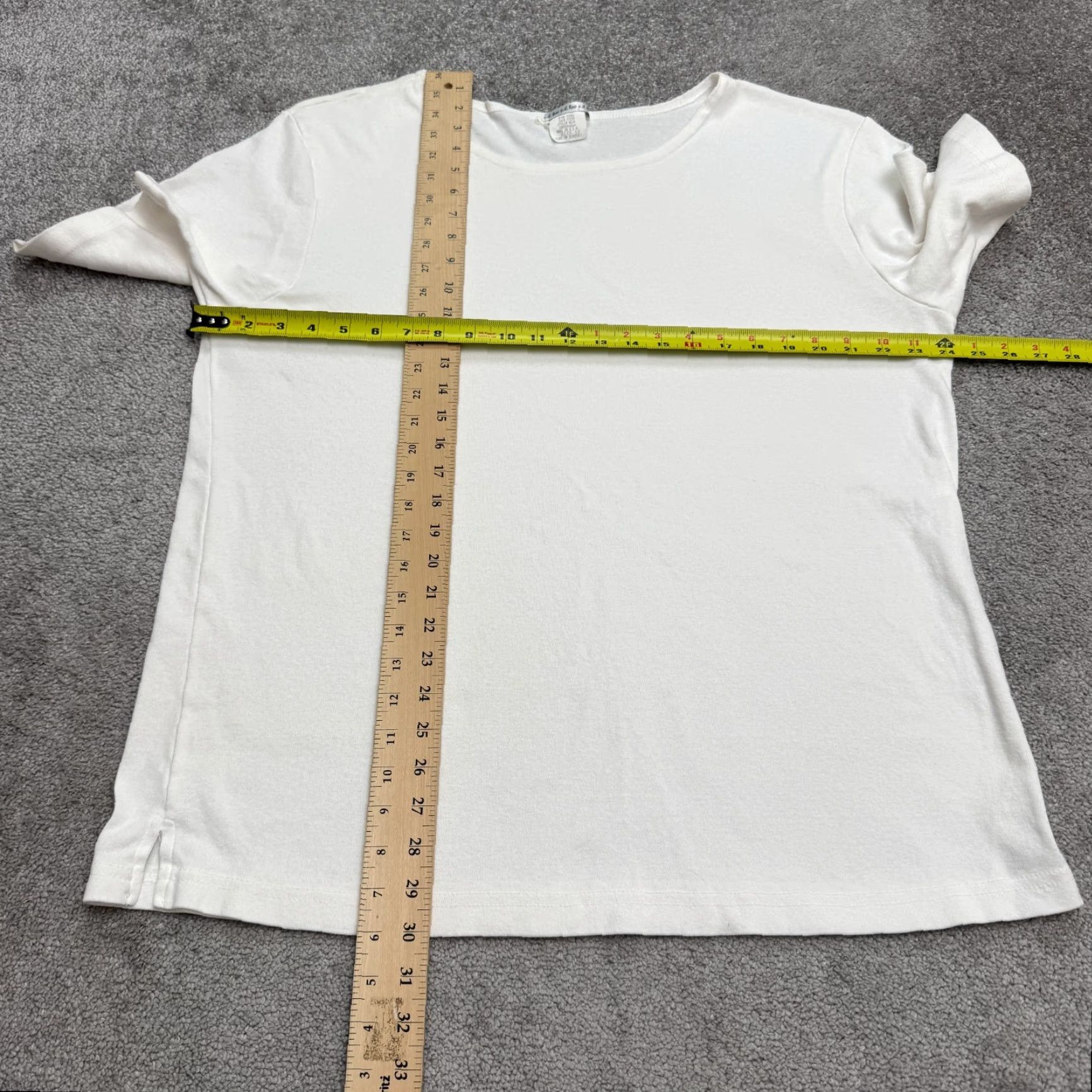 Lee VINTAGE E.D. Lee T-Shirt Women’s Plus 1X White Short Sleeve 100% Cotton Crew Neck Logo 90s/Classic Size XL / US 12-14 / IT 48-50 - 6 Thumbnail