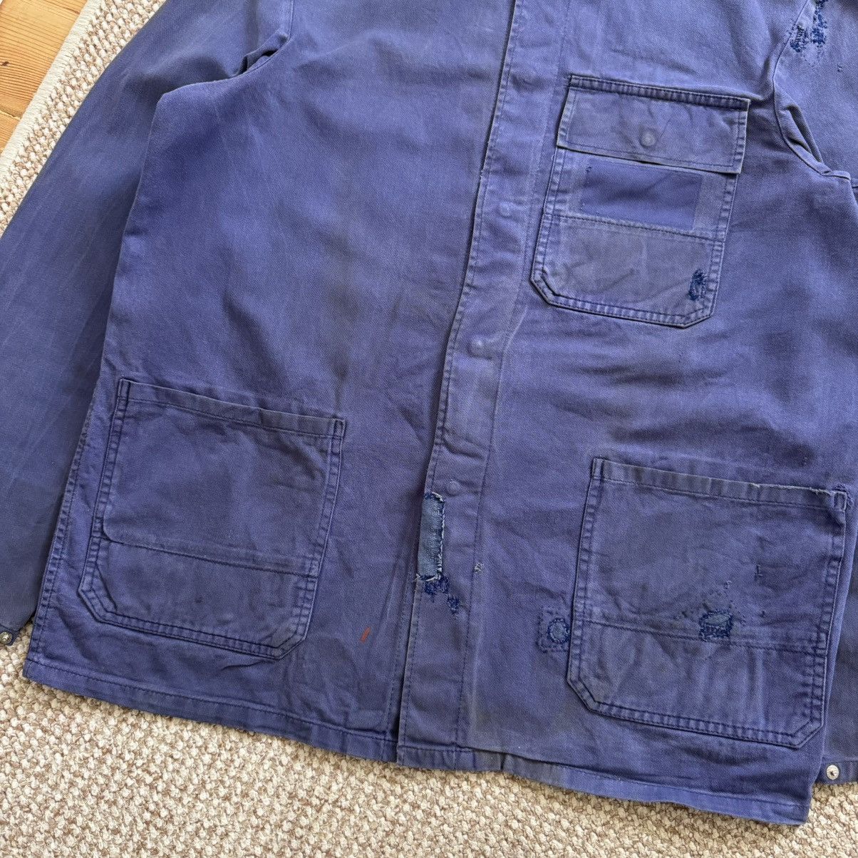 Le Laboureur Distressed blue cotton works french chore sanfor jacket Size US M / EU 48-50 / 2 - 6 Thumbnail