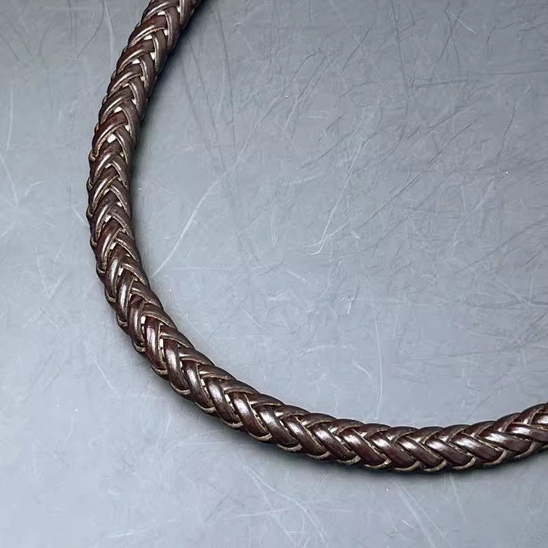 Genuine Leather × Handmade Classic Punk Style Genuine Leather Biker Wallet Chain Size ONE SIZE - 4 Thumbnail