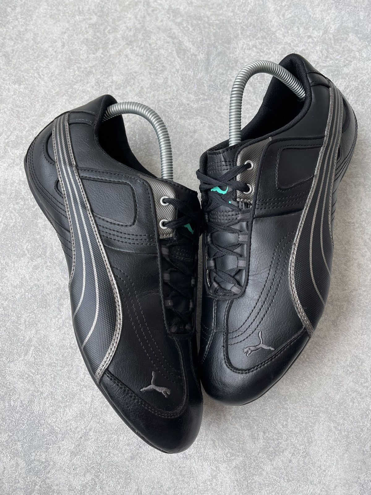 Puma 2012 PUMA Driving Sneakers Black Silver Y2K Gorpcore Cyber Size US 9 / IT 39 - 2 Thumbnail