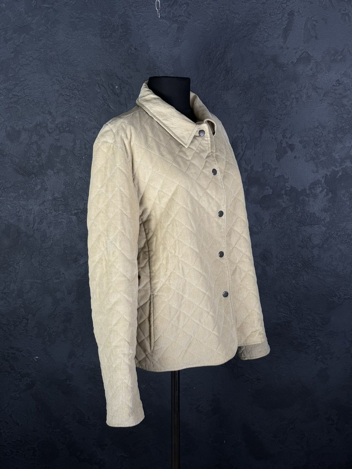 Burberry Burberry Women’s Quilted Corduroy Jacket Nova Check Beige Size XXL / US 16-18 / IT 52-54 - 11 Thumbnail