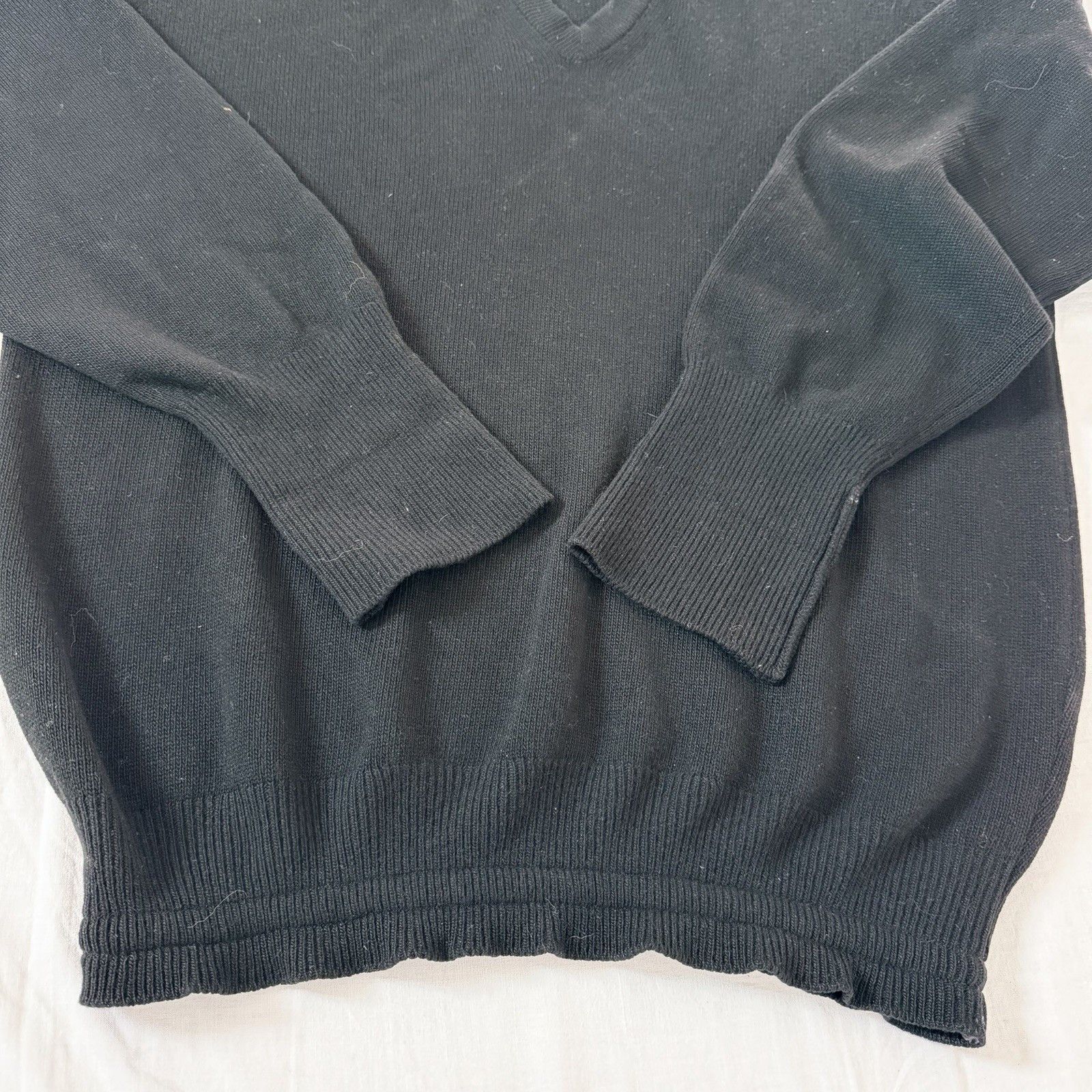 N.Peal N Peal 100% Cashmere Black V Neck Sweater Unisex Size US XL / EU 56 / 4 - 10 Thumbnail