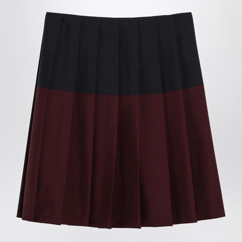 Miu Miu Miu Miu Amaranth/Navy Blue Skirt In Kid Mohair Size 27" / US 4 / IT 40 - 1 Thumbnail