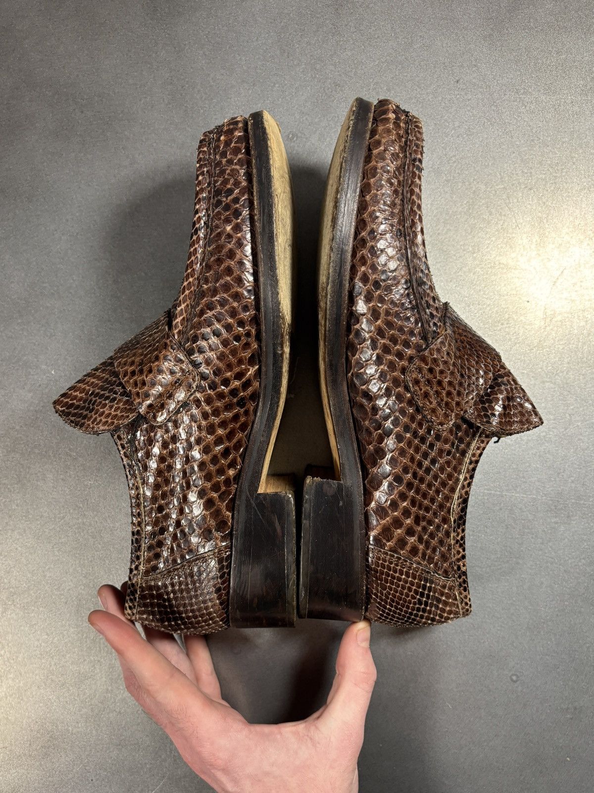 Vintage Vintage Snakeskin Loafers willbe Patrick Cox Italy Penny 90s Size US 8.5 / EU 41-42 - 15 Thumbnail