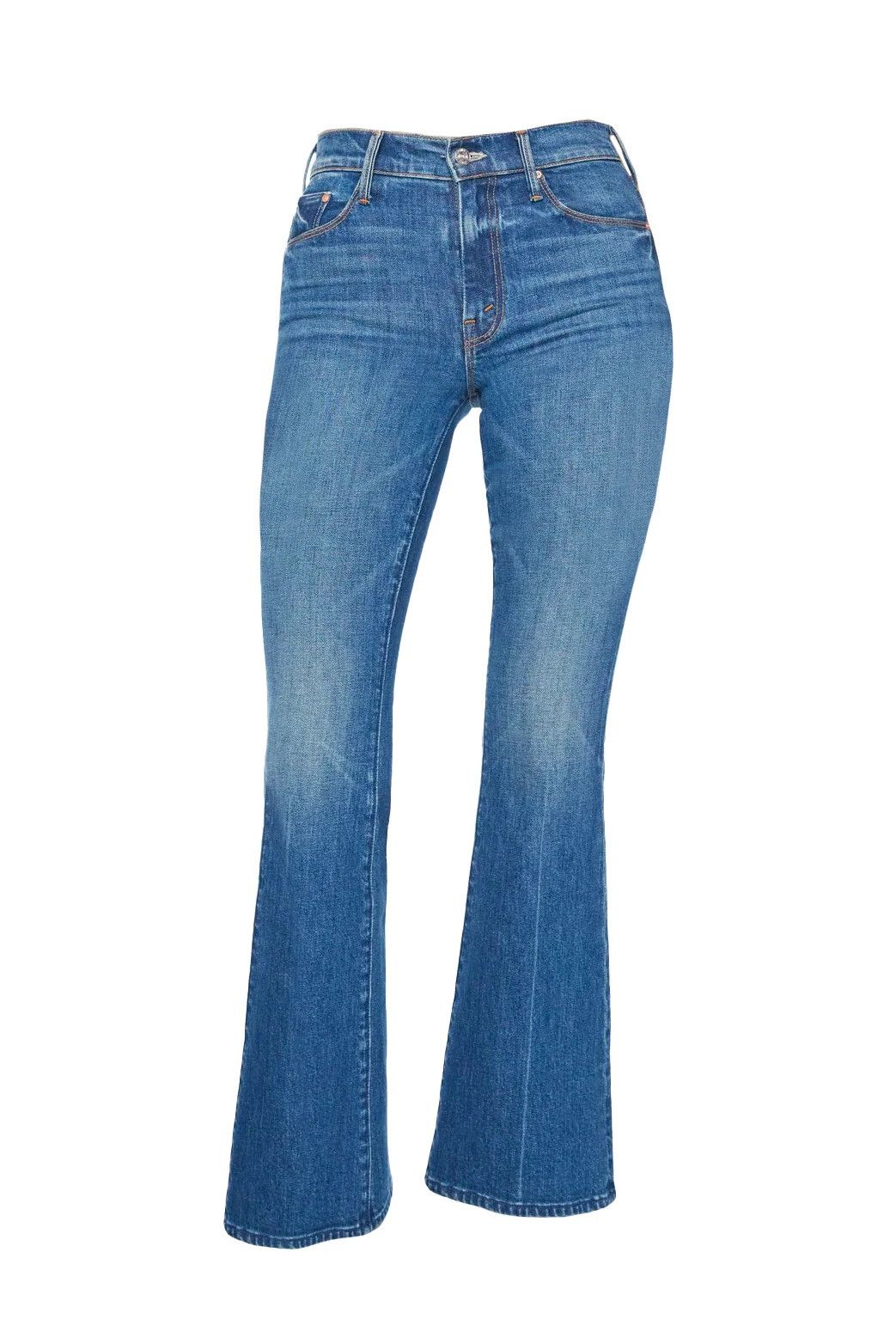 image of Mother The Weekender Flare Jeans 29 Its A Small World in Blue, Women's (Size 30)