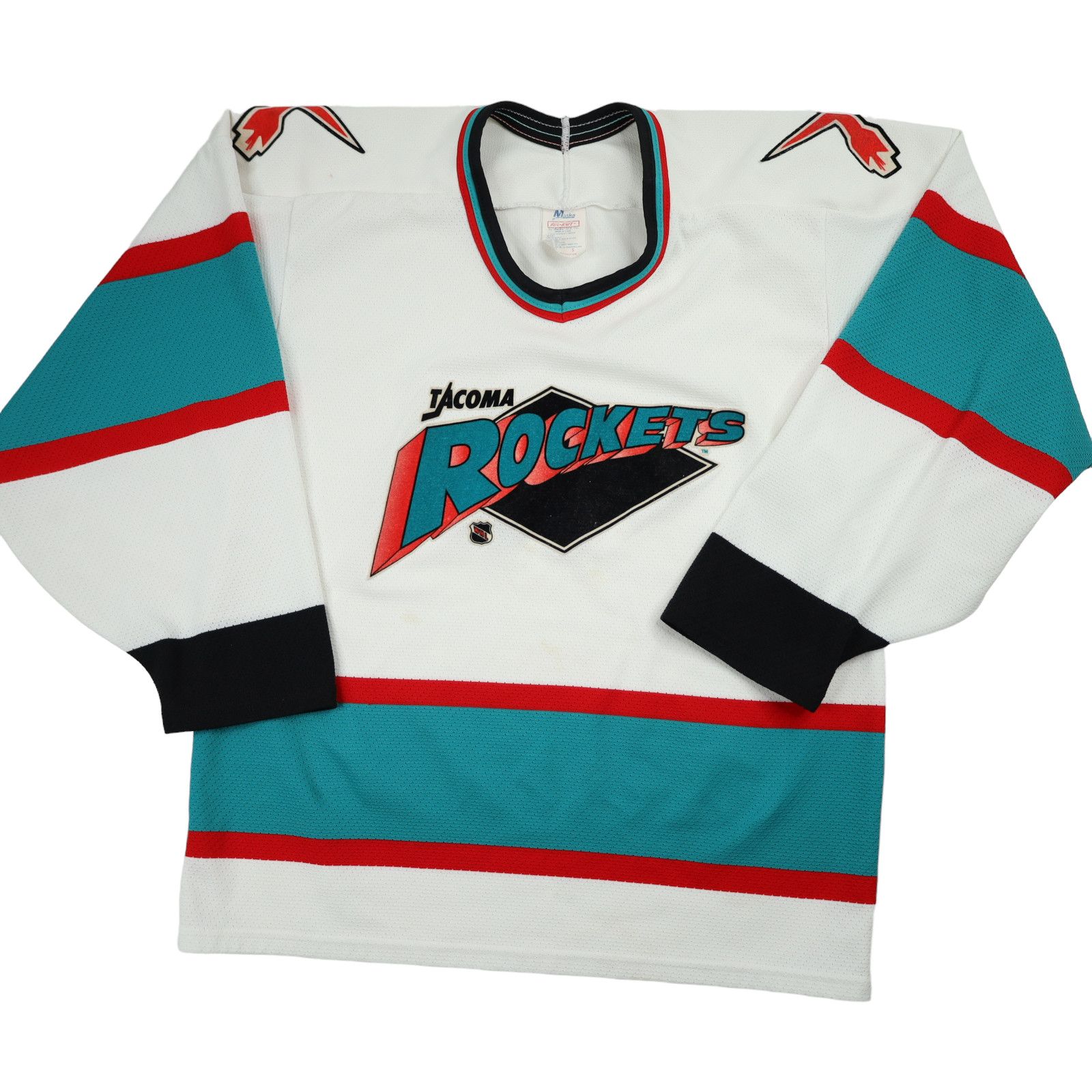 Image of Maska Tacoma Rockets Whl Hockey Jersey in White, Men's (Size Small)