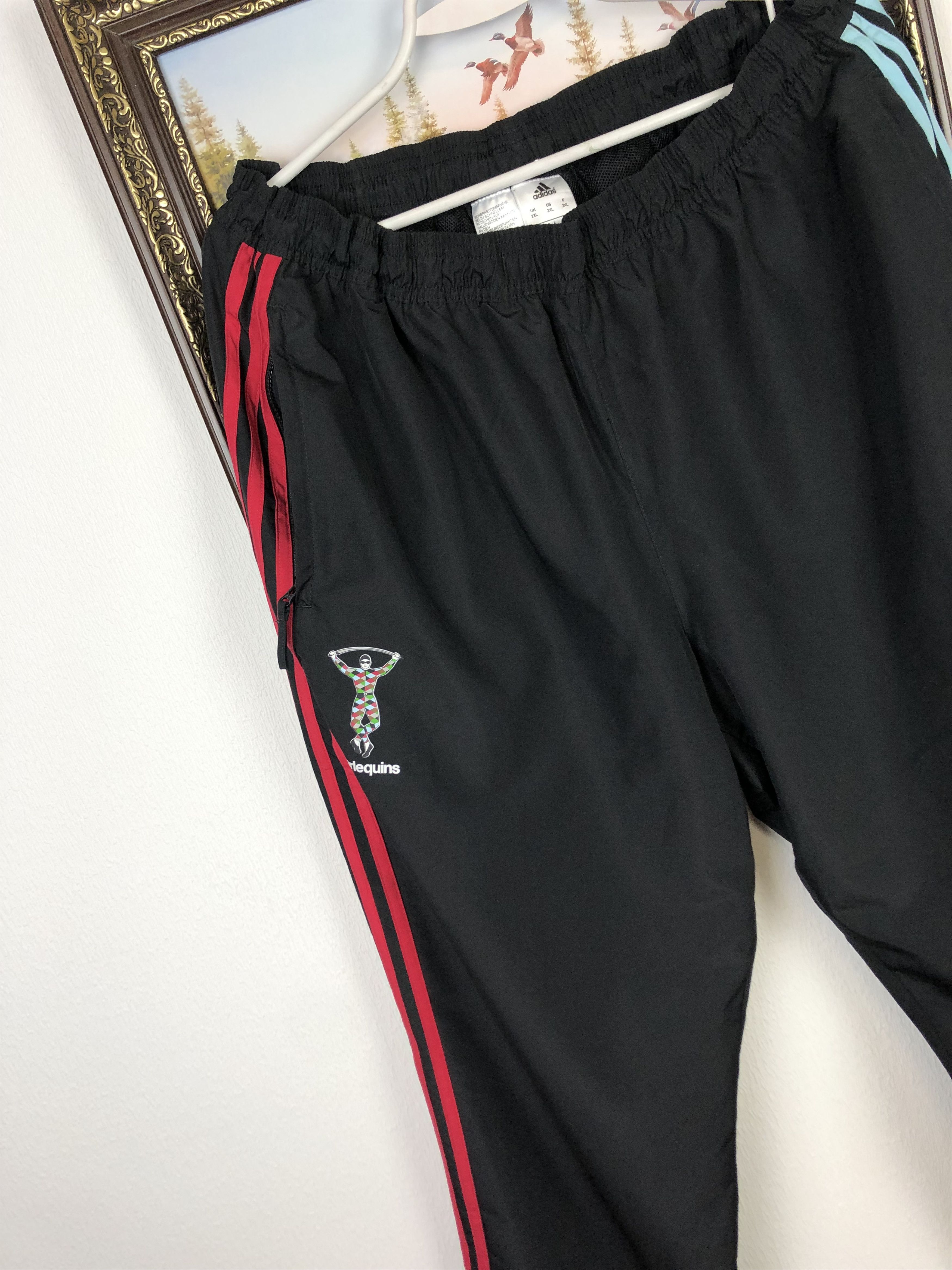 Adidas Adidas Harlequins Rugby Union Track Pants Black Sweatpants Size US 38 / EU 54 - 2 Thumbnail