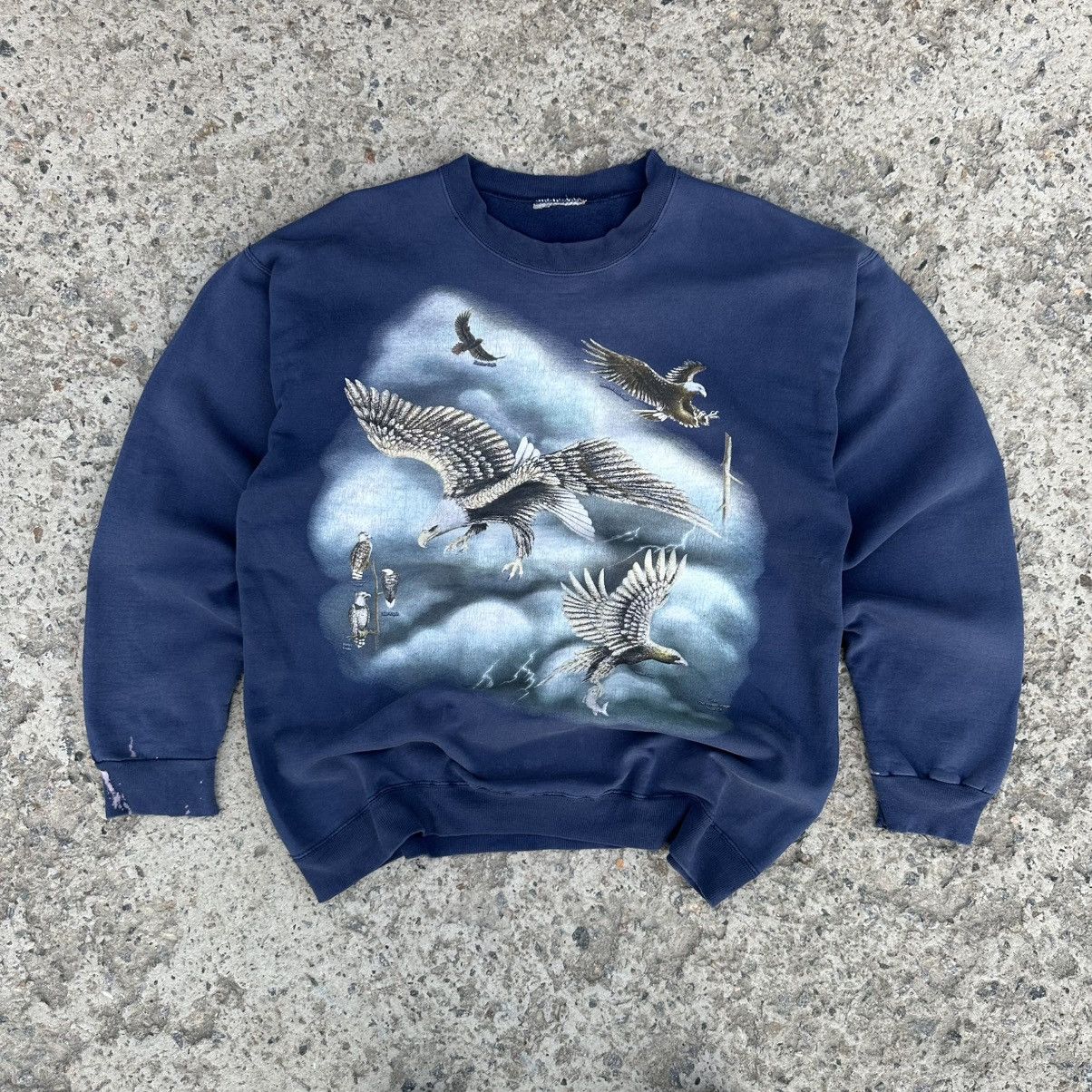 American Eagle Outfitters Vintage Japanese Style Eagle Sweatshirts Big Logo 2000s Size US L / EU 52-54 / 3 - 1 Thumbnail