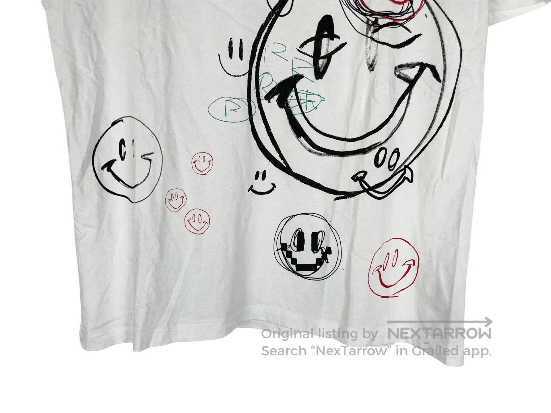 Raf Simons Raf Simons Smiley Face Graffiti Short Sleeve Size US S / EU 44-46 / 1 - 4 Thumbnail