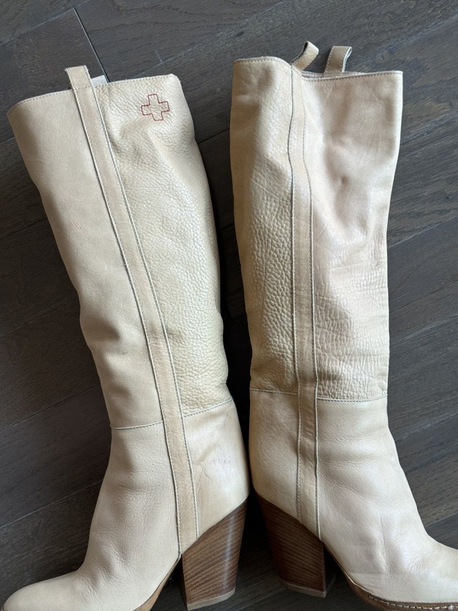 A.F. Vandevorst Rare A.F. Vandevorst tan/nude leather heeled boots sz 37 Size US 7 / IT 37 - 7 Thumbnail