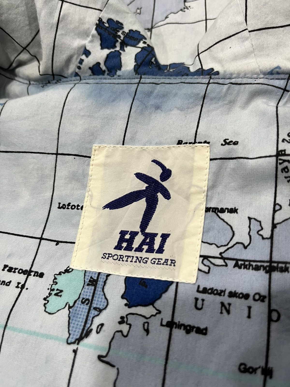 Issey Miyake Hai Sporting Gear by Issey Miyake In World Map Motif Jacket Size US L / EU 52-54 / 3 - 12 Thumbnail
