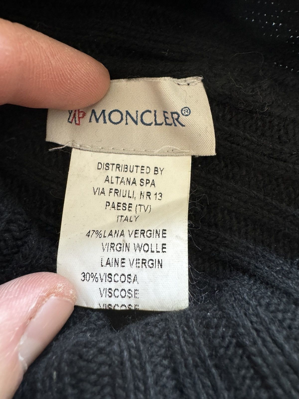 Moncler Moncler wool & viscose & cashmere black beanie Size ONE SIZE - 6 Thumbnail