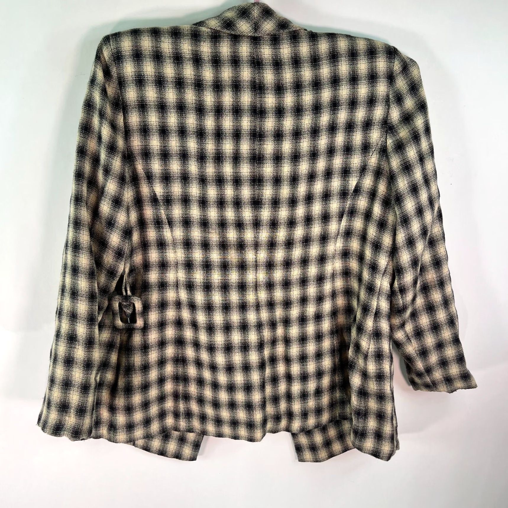 Vintage VINTAGE Gantos Beige Plaid Belted Blazer Jacket Womens Size 12 Long Sleeves Size XL / US 12-14 / IT 48-50 - 2 Thumbnail