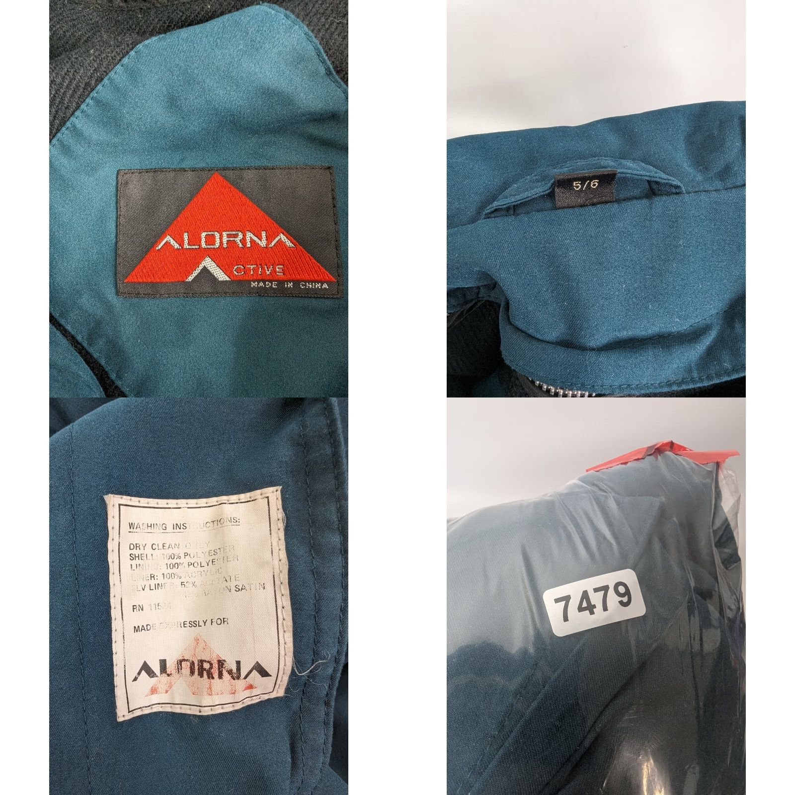 Vintage Alorna Coat Womens Long Turquoise Hooded Pockets Linerless Overcoat 5/6 Size Regular Button Casual Size S / US 4 / IT 40 - 9 Thumbnail