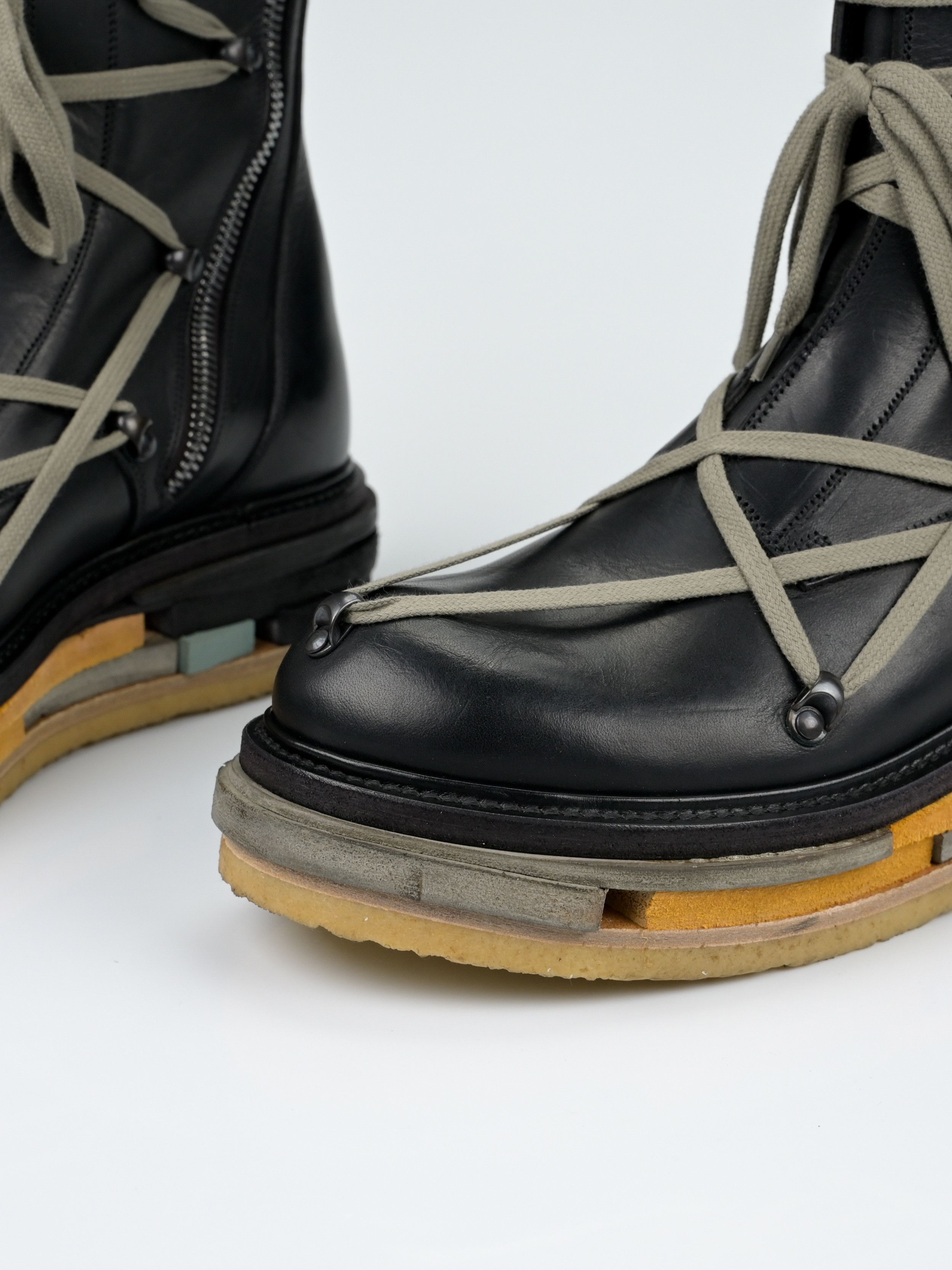 Rick Owens F/W 2017 Glitter Hexagram Creeper Boots Lego Sole Size US 10.5 / EU 43-44 - 23 Thumbnail