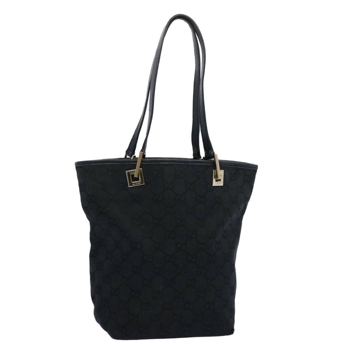 image of Gucci GG Canvas Tote Bag Black 002 1099 Auth 60792, Women's
