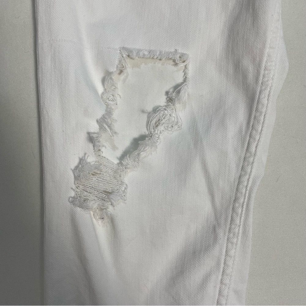Iro IRO White Cropped Distressed Jeans Size 24 Size 24" / US 00 / IT 34 - 4 Thumbnail