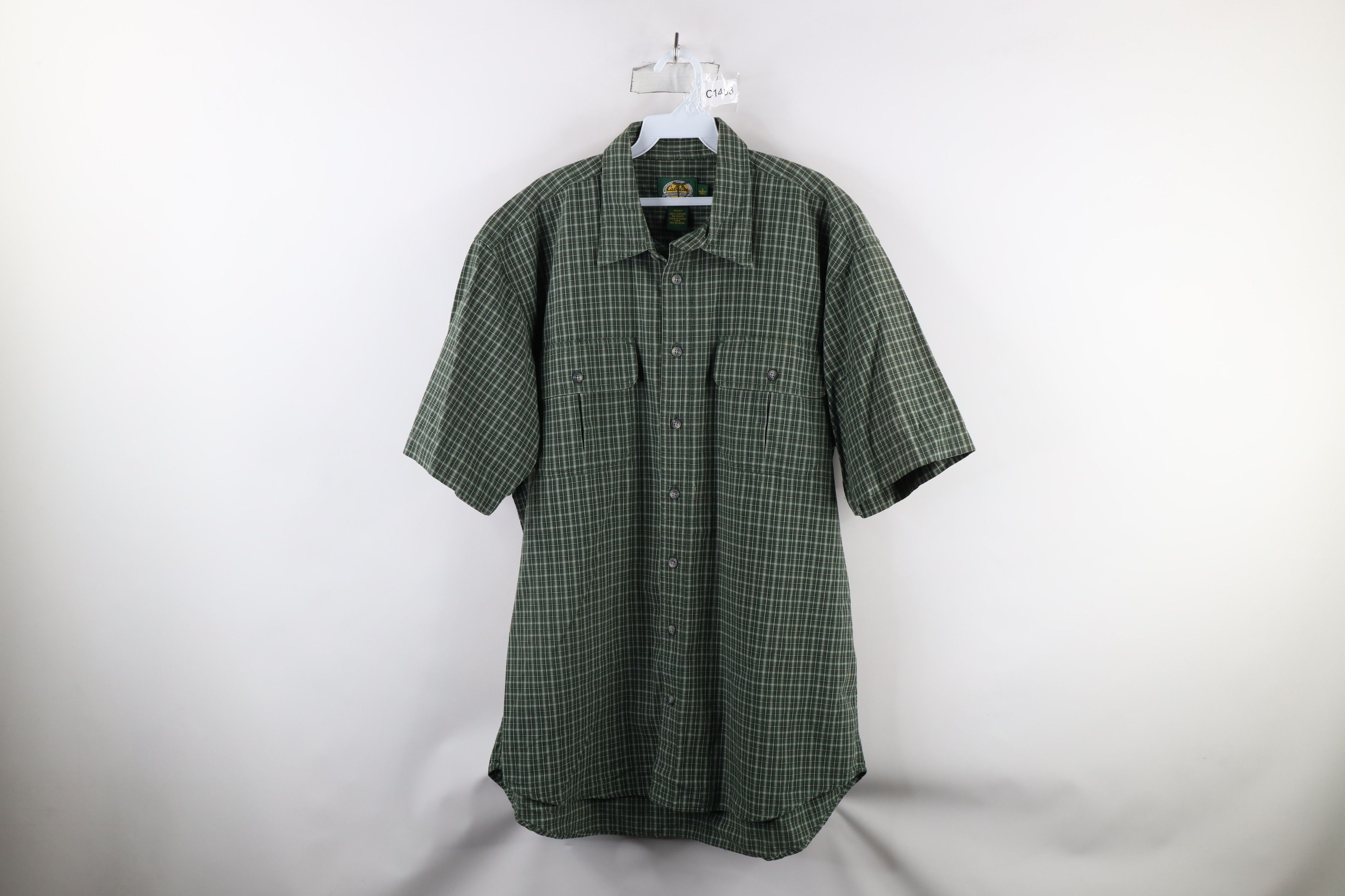 Cabelas × Vintage Vintage Cabelas Double Pocket Short Sleeve Button Shirt Size US L / EU 52-54 / 3 - 1 Thumbnail