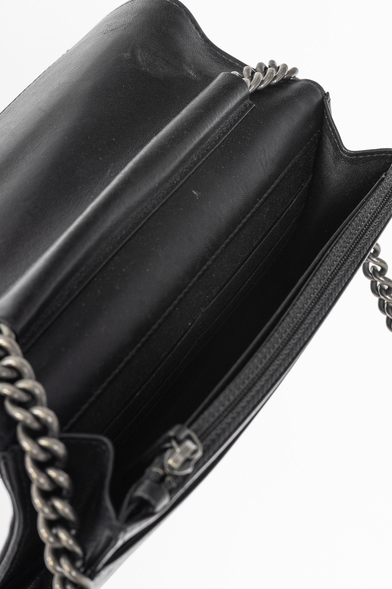 Chanel Chanel Boy Black Quilted Lambskin SHW Wallet-on-Chain Size ONE SIZE - 12 Thumbnail
