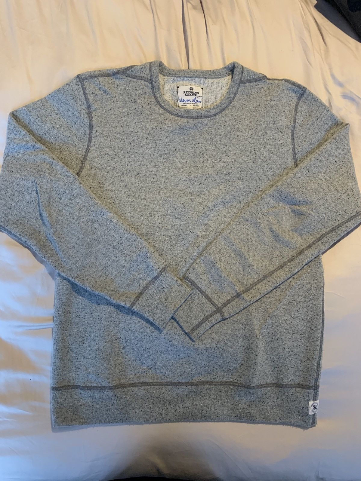 image of Reigning Champ x Steven Alan Fw12 Sweatshirt in Grey, Men's (Size Large)