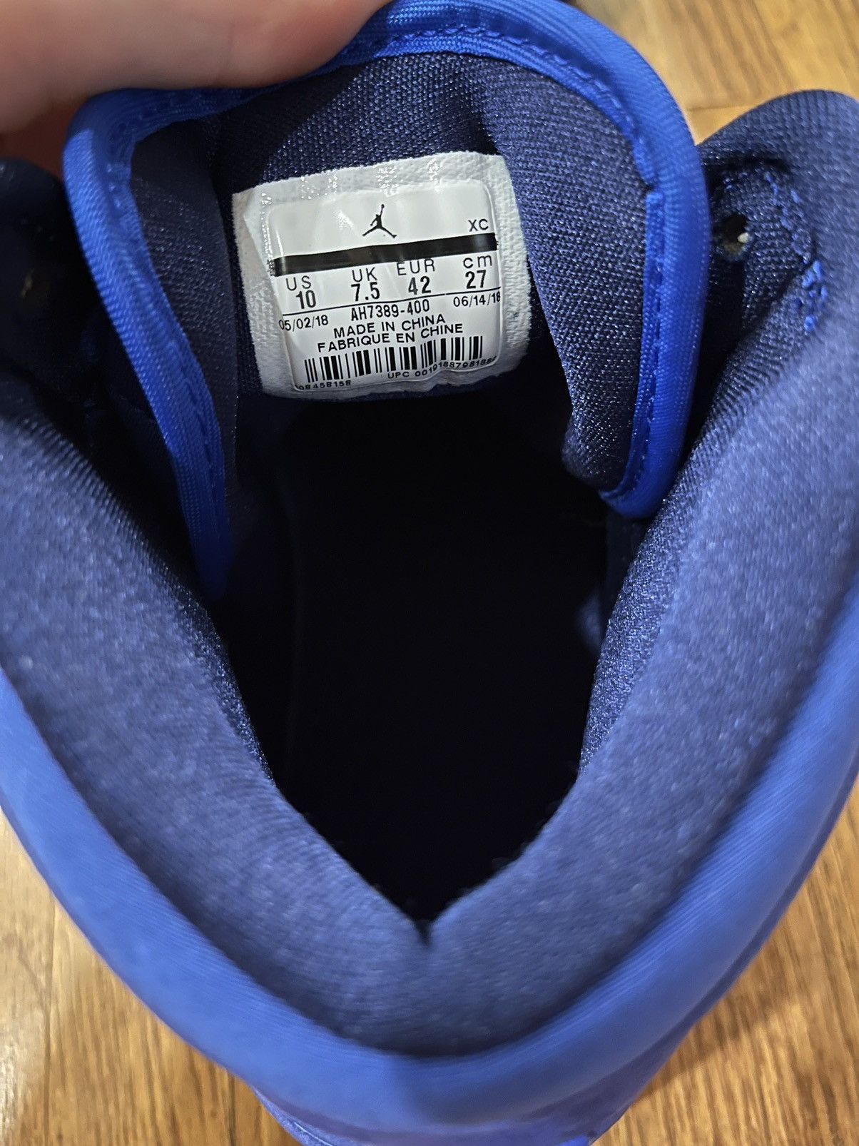 Nike Nike Jordan 1 Retro High Suede Blue Size US 10 / IT 40 - 7 Thumbnail