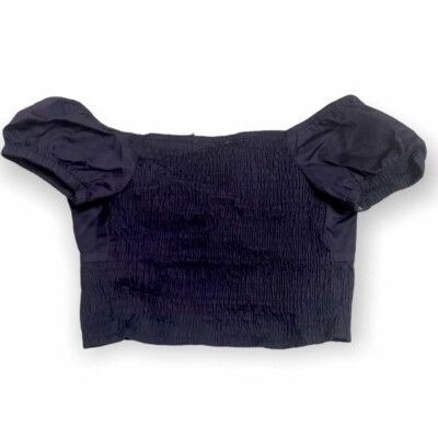 Other Unique Vintage Cute Sailor Off-shoulder Crop Top Dark Navy B Size S / US 4 / IT 40 - 4 Thumbnail