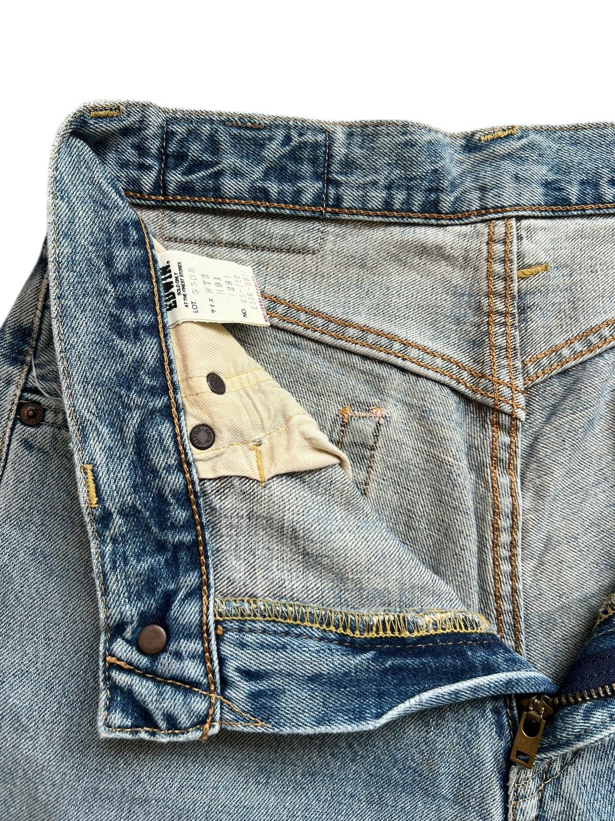Edwin Vintage Edwin 505x Selvedge Wide Distressed Denim Jeans Size US 28 / EU 44 - 11 Thumbnail
