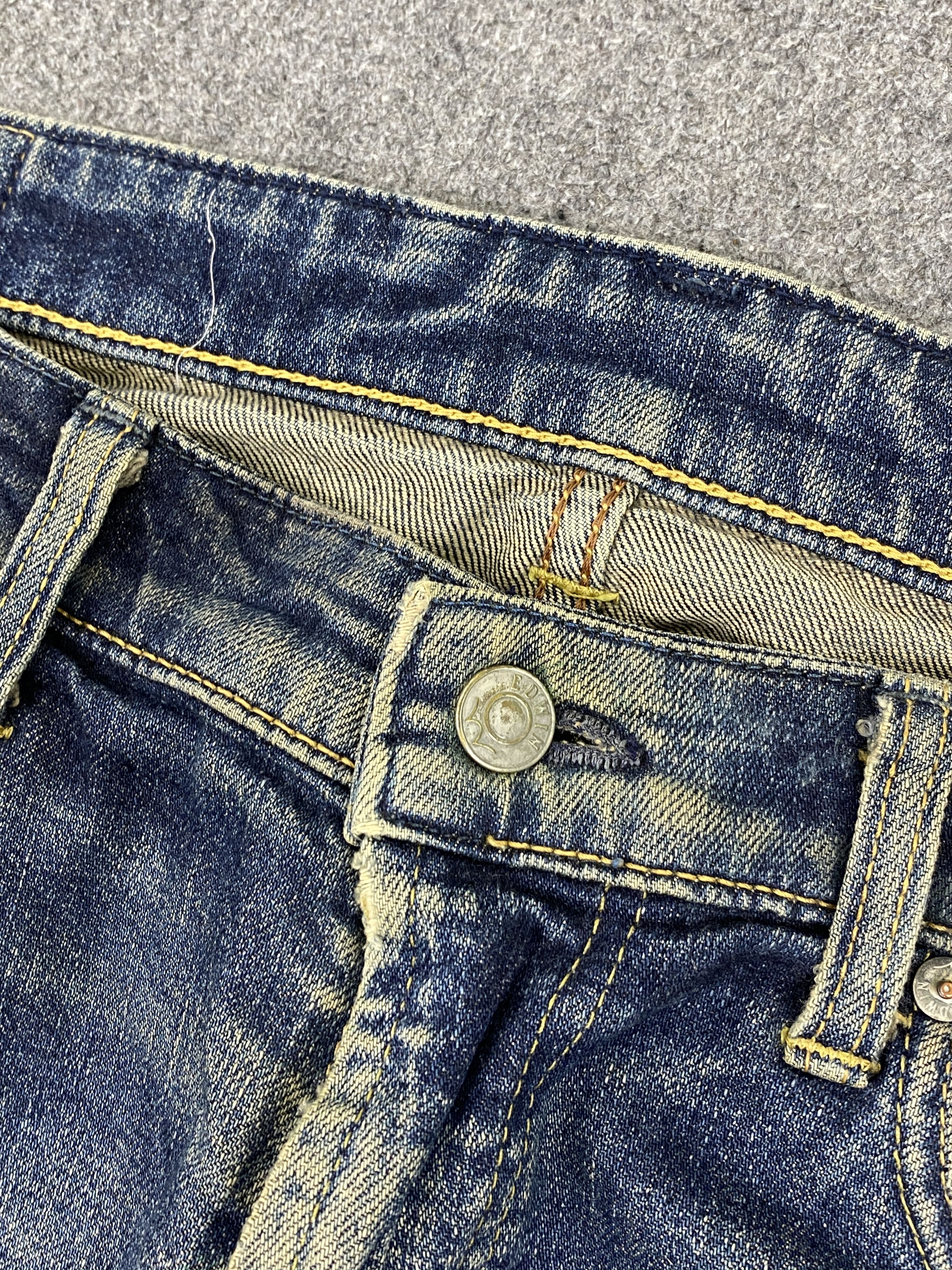 Edwin Vintage Distressed Edwin Made In Japan Patches Jeans DP2727 Size US 35 - 11 Thumbnail