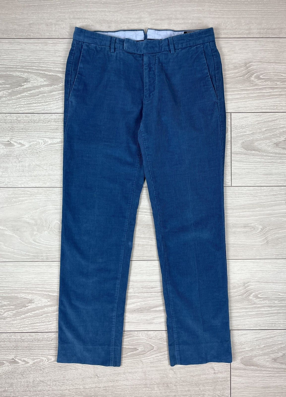 Polo Ralph Lauren Polo Ralph Lauren European Tailoring Blue Corduroy Pants Size US 31 - 1 Thumbnail