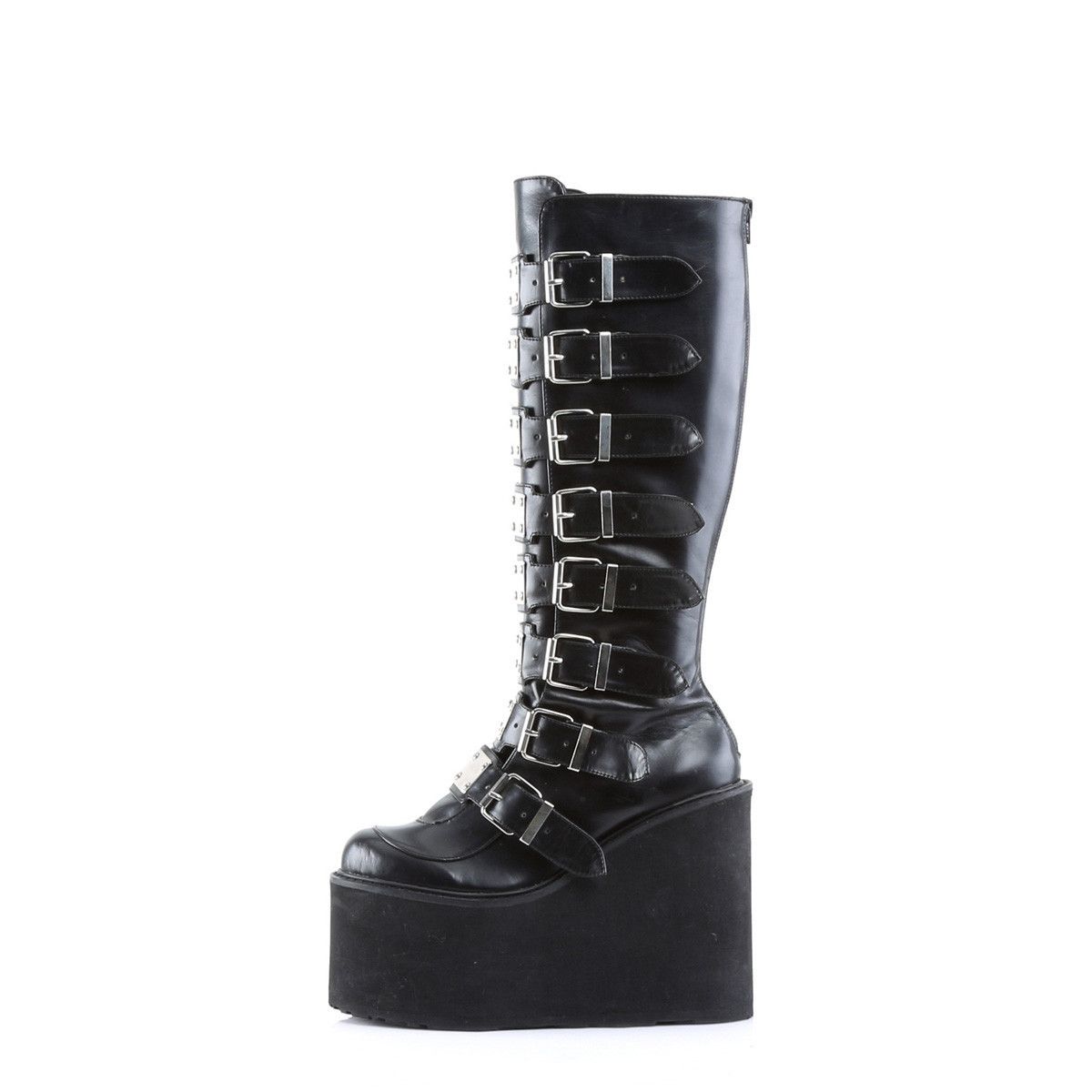 Demonia Cult DEMONIA Swing 815WC Black Matte Goth Wide Calf Knee Boots 5. Size US 7 / IT 37 - 8 Thumbnail