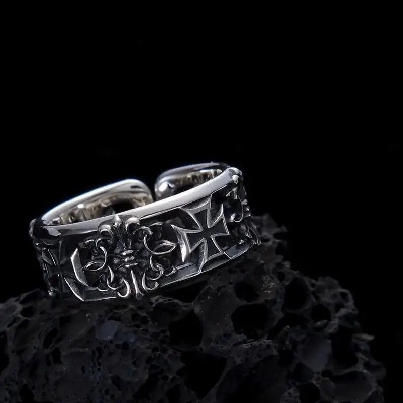 Jewelry × Vintage New retro cross hip-hop punk style niche opening ring Size ONE SIZE - 2 Thumbnail